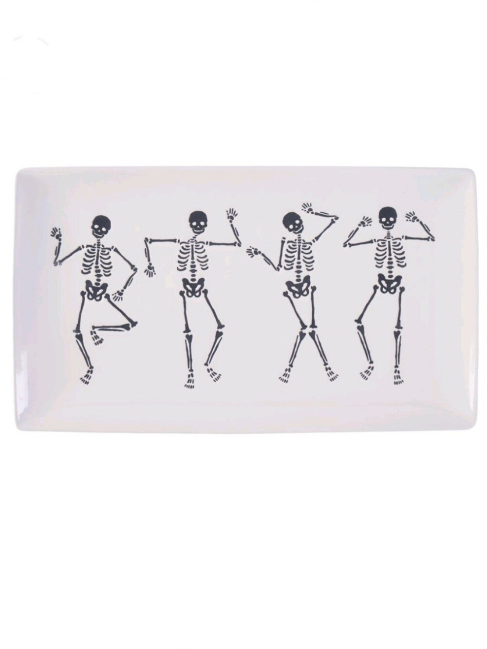 Skeleton Dancing Stoneware Tray